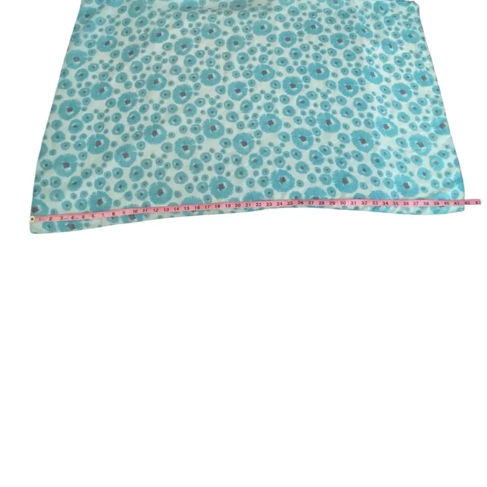Life is Good Scarf Blue Floral Long Mulitpurpose Wrap Shawl Cottagecore Boho